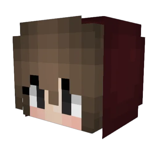 QueenSiina Minecraft avatar head, 3D render