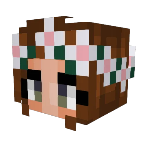 QueenSkullie Minecraft avatar head, 3D render