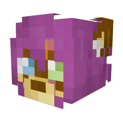 QueenSmolder Minecraft avatar head, 3D render