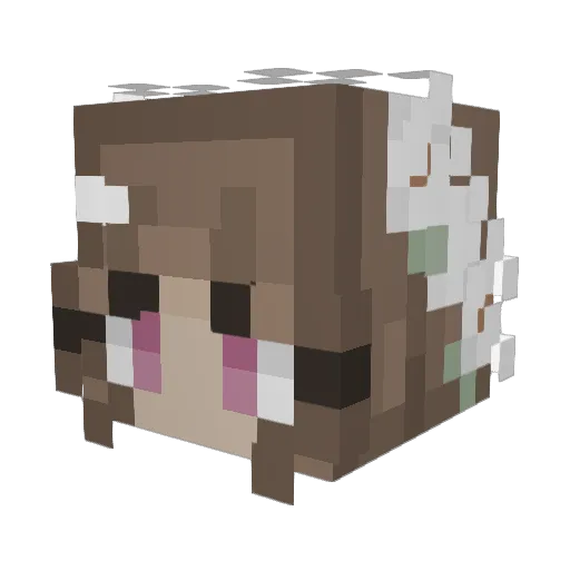 QueenTiaJustine Minecraft avatar head, 3D render