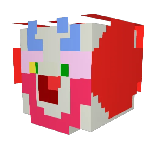 QueenTrinaVega Minecraft avatar head, 3D render