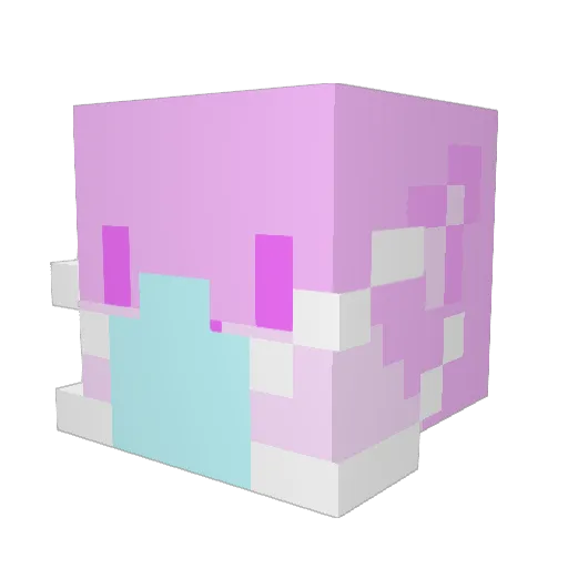 QueenTrixie Minecraft avatar head, 3D render