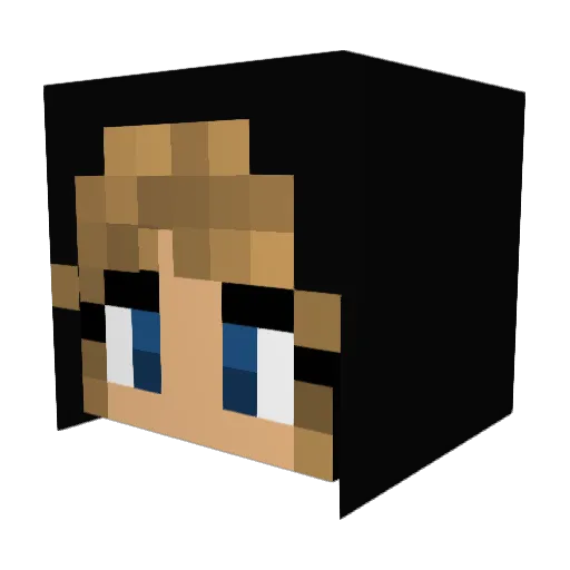 QueenUniKit Minecraft avatar head, 3D render