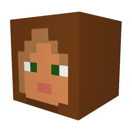 QueenValanice Minecraft avatar head, 3D render