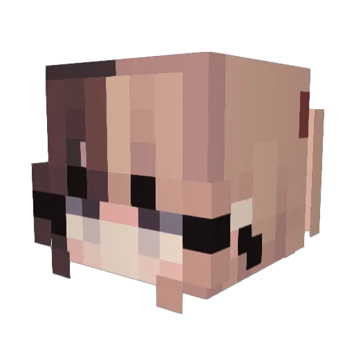 QueenWonder4 Minecraft avatar head, 3D render