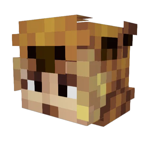 QueenX6X Minecraft avatar head, 3D render