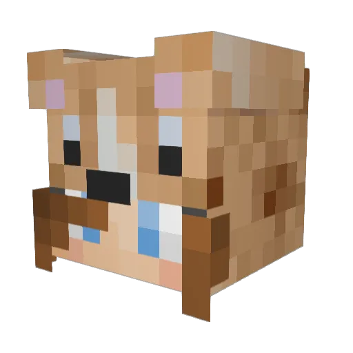 QueenYashi Minecraft avatar head, 3D render