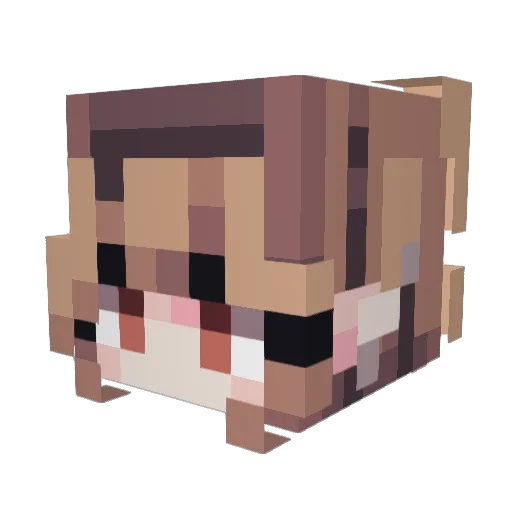 QueenYve_ Minecraft avatar head, 3D render