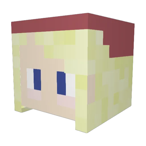 QueenZoti Minecraft avatar head, 3D render