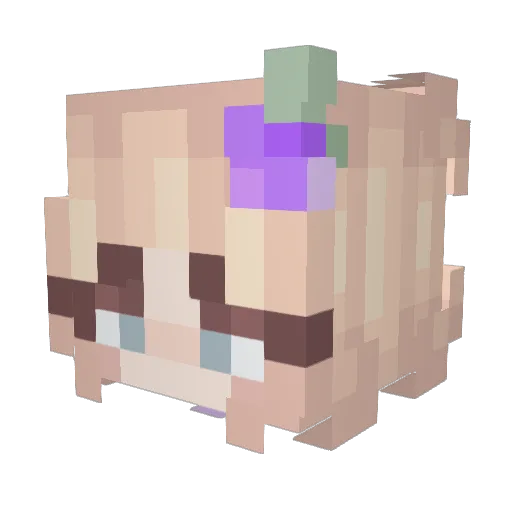 Queen_2008_Emi Minecraft avatar head, 3D render