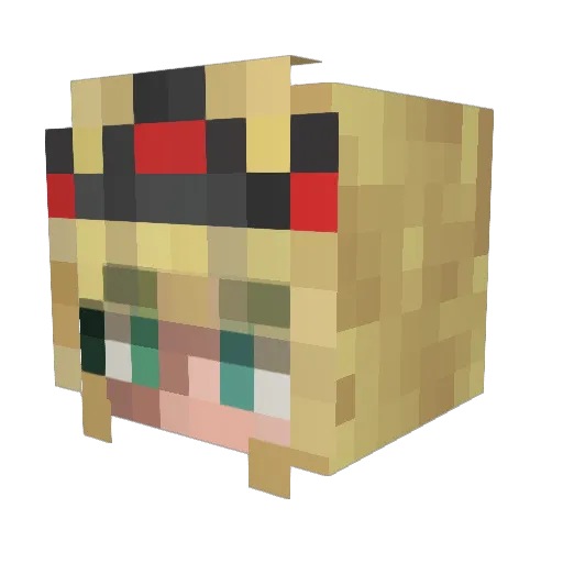 Queen_AlphaST Minecraft avatar head, 3D render