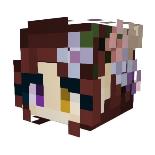 Queen_B00_ Minecraft avatar head, 3D render