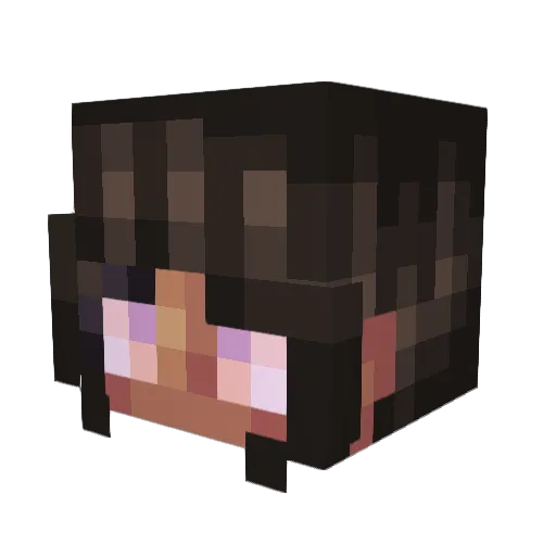 Queen_Bings Minecraft avatar head, 3D render