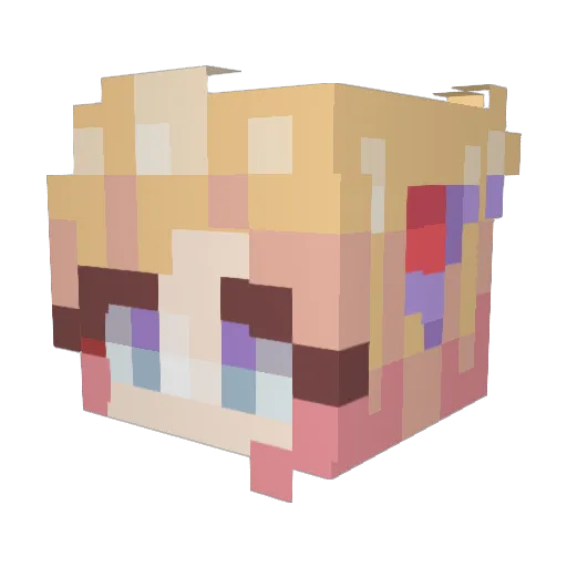 Queen_Naive Minecraft avatar head, 3D render