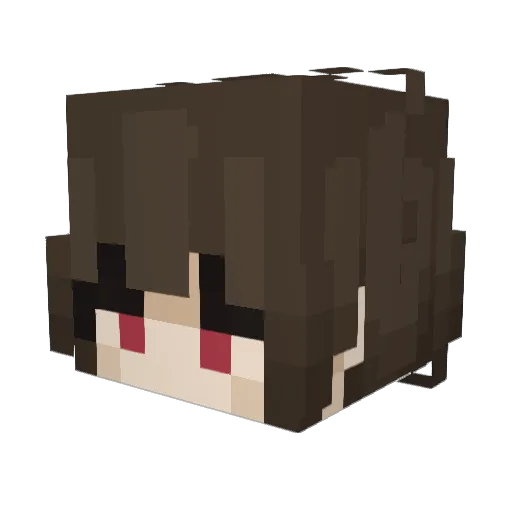 Queen_Niijima Minecraft avatar head, 3D render