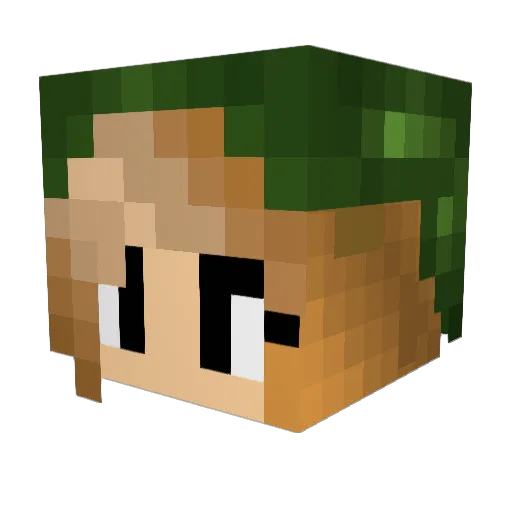 Queen_Of_Hyrule Minecraft avatar head, 3D render