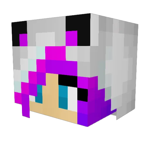 Queen_Spice Minecraft avatar head, 3D render