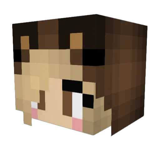 Queen_of_the_end Minecraft avatar head, 3D render