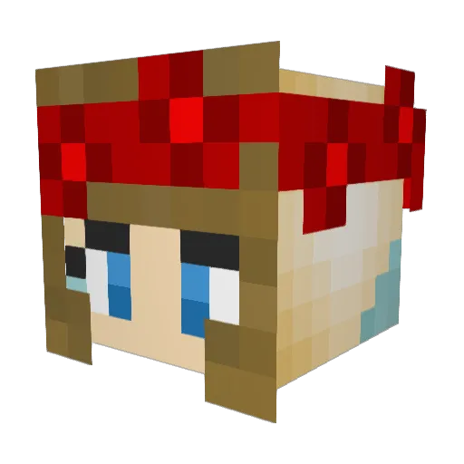 Queencesca Minecraft avatar head, 3D render