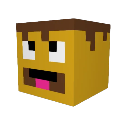 Queendivava Minecraft avatar head, 3D render