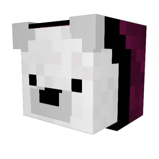 Queenebiene Minecraft avatar head, 3D render
