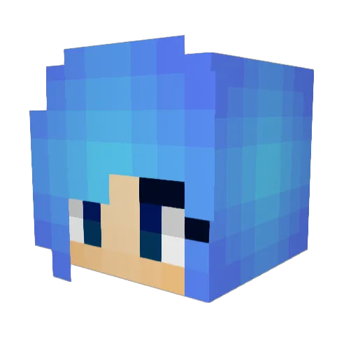Queenee Minecraft avatar head, 3D render