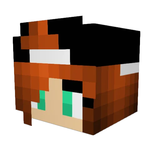 Queeni__ Minecraft avatar head, 3D render