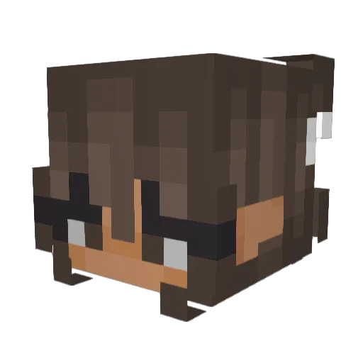 Queening Minecraft avatar head, 3D render