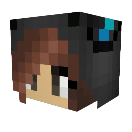 Queenkong515 Minecraft avatar head, 3D render