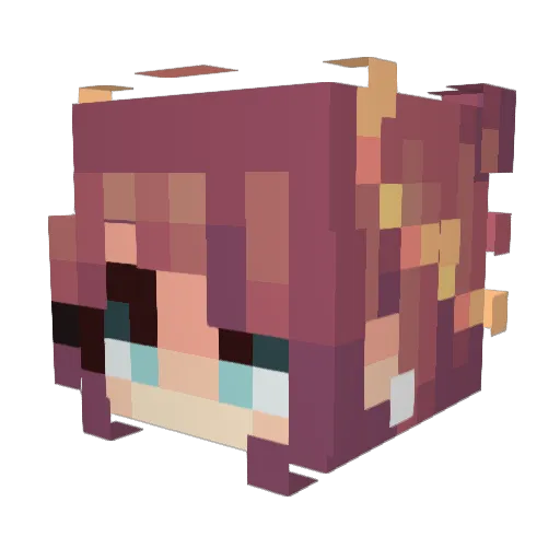 Queenlena7001 Minecraft avatar head, 3D render