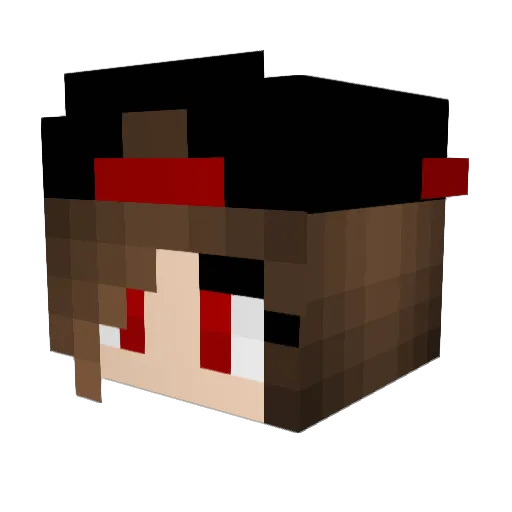Queenny Minecraft avatar head, 3D render
