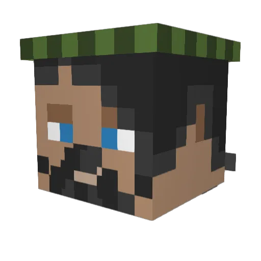 Queenpheer Minecraft avatar head, 3D render