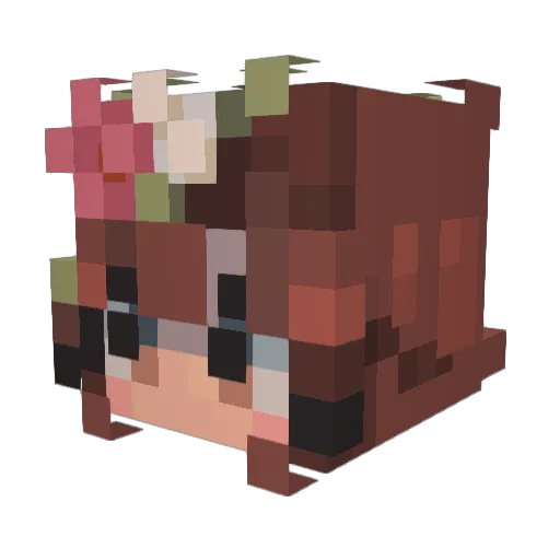 Queenserenityyy Minecraft avatar head, 3D render