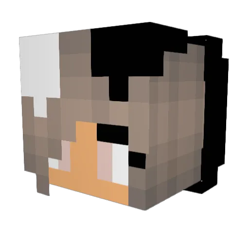 Queensiee Minecraft avatar head, 3D render