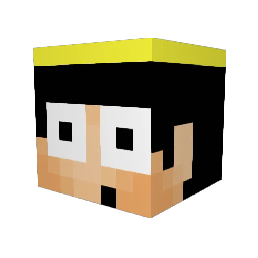 Queensland Minecraft avatar head, 3D render
