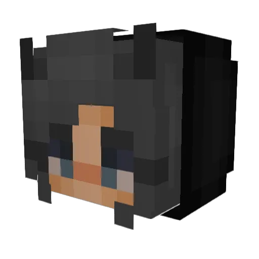 Queent727 Minecraft avatar head, 3D render