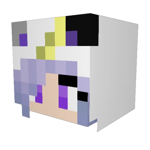 Queeny4life Minecraft avatar head, 3D render