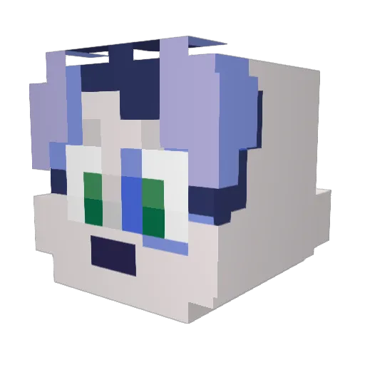 QueerDogOnline Minecraft avatar head, 3D render
