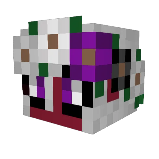 QueerTrashPanda Minecraft avatar head, 3D render