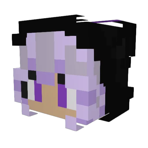 Queggi Minecraft avatar head, 3D render
