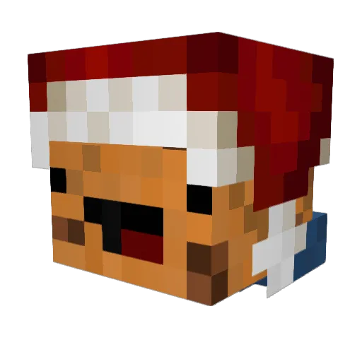 Quegso16 Minecraft avatar head, 3D render