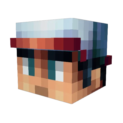 Quehn Minecraft avatar head, 3D render