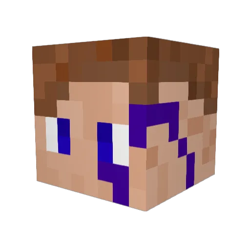 Quellis Minecraft avatar head, 3D render