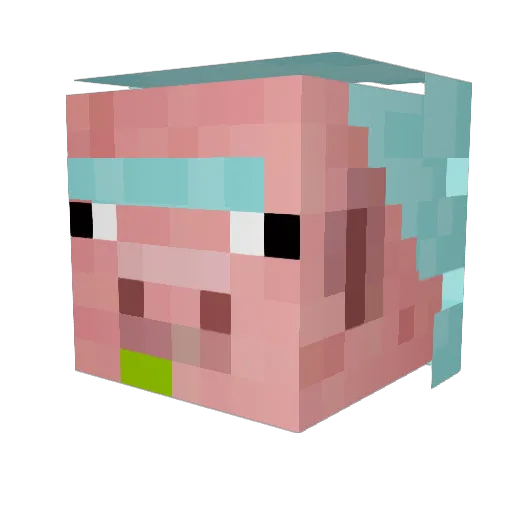 Quelte Minecraft avatar head, 3D render