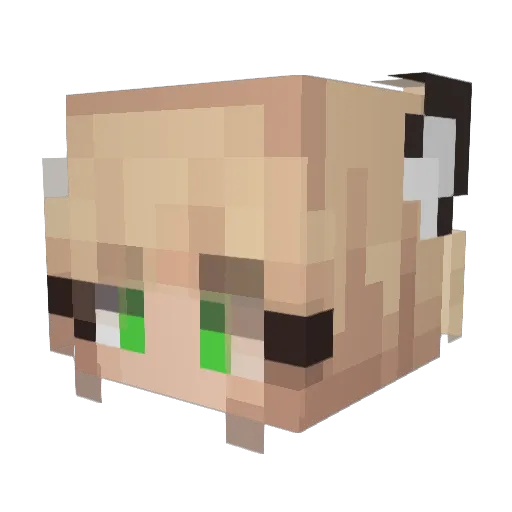 QuelzinhaMW Minecraft avatar head, 3D render