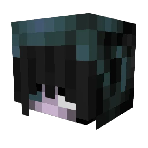 Quem Minecraft avatar head, 3D render