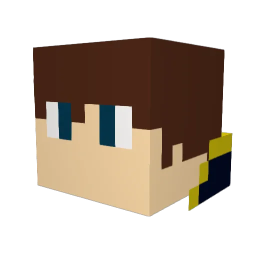 QuemesTC Minecraft avatar head, 3D render
