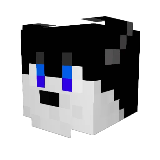 Quent1nFr Minecraft avatar head, 3D render