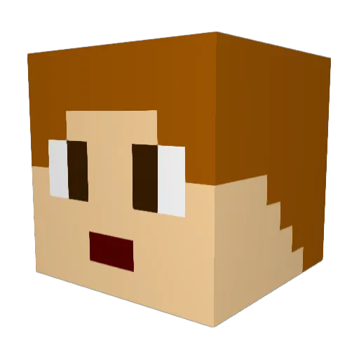 Quentin27500 Minecraft avatar head, 3D render