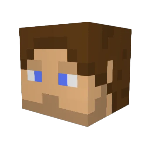 QuentinDamour Minecraft avatar head, 3D render